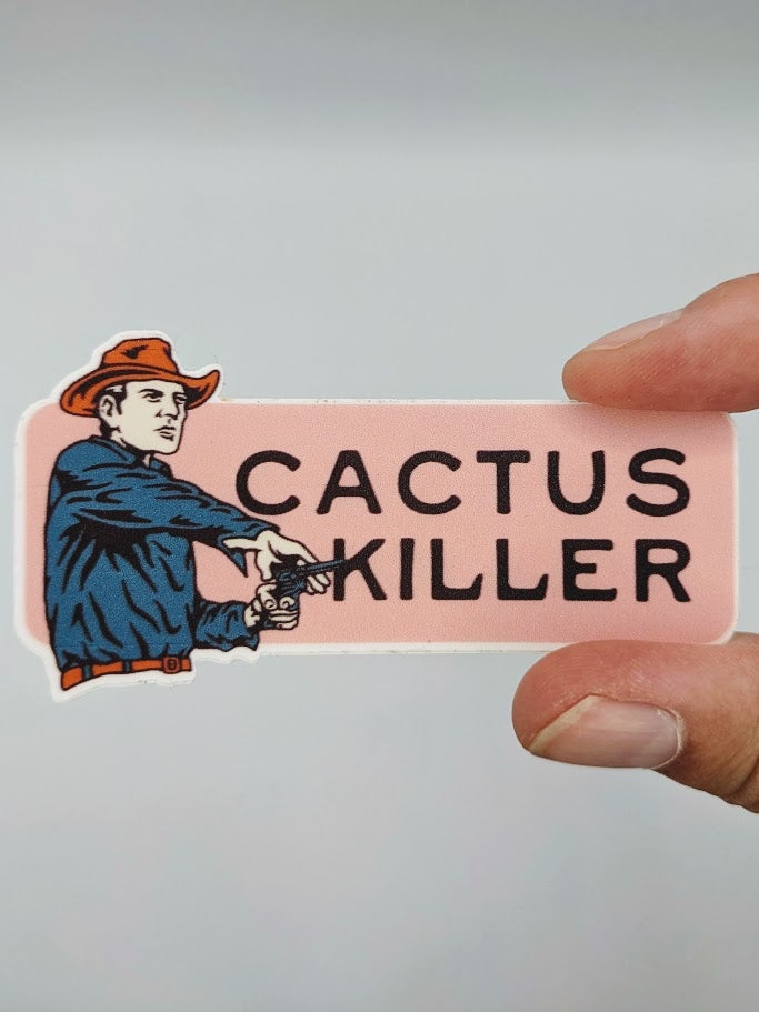 Cactus Killer Sticker | Matte Pink | The Plant Supply